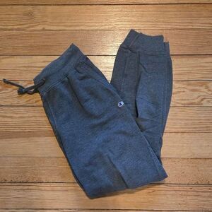 Champion grey embroidered logo Loungewear Track Pants Sweat Pants Medium